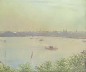 Utsikt över sjön Alster, 1894